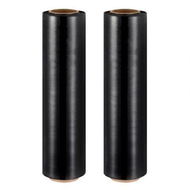 Detailed information about the product 500mm x 400m Stretch Film Pallet Shrink Wrap 2 Rolls Package Use Plastic Black