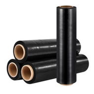 Detailed information about the product 500mm x 400m Stretch Film Pallet Shrink Wrap 4 Rolls Package Use Plastic Black