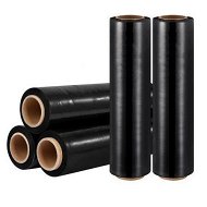 Detailed information about the product 500mm x 400m Stretch Film Pallet Shrink Wrap 5 Rolls Package Use Plastic Black