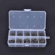 Detailed information about the product 500 Pcs Fish Jig Hooks With Hole Fishing Tackle Box 3#-12# 10 Sizes Carbon Steel Black.