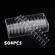 Detailed information about the product 504pcs False Nails Tips Acrylic Clear Nail Full Cover Almond