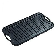 Detailed information about the product 50.8cm Cast Iron Ridged Griddle Hot Plate Grill Pan BBQ Stovetop