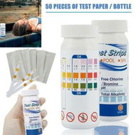 Detailed information about the product 50pcs Pool Test Strips Spa Hot Tub Swimming Pool Test Strips Clearwater PH Chlorine Bromine Alkaline Test Paper