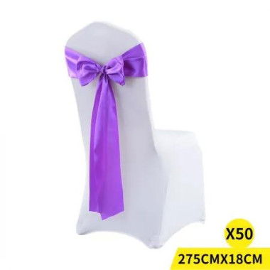 50x Satin Chair Sashes Cloth Cover Wedding Party Event Decoration Table Runner