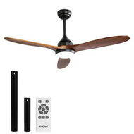 Detailed information about the product 52'' Ceiling Fan DC Motor LED Walnut