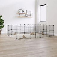 Detailed information about the product 52-Panel Pet Cage with Door Black 35x35 cm Steel