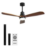 Detailed information about the product 52'' Wood Ceiling Fan DC Motor Walnut