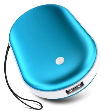 5200mAh Rechargeable Poratable Hand Warmers Double as a Convenient Power Bank for Your Devices, Thoughtful Gift for All Love Outdoors(Blue)