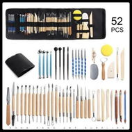 Detailed information about the product 52PCS Pottery Ceramic Tools Kit Polymer Clay Sculpting Carving Modelling DIY