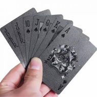 Detailed information about the product 54PCS Durable Waterproof Black Gold Foil Poker Playing Card Deck Gift Board Game