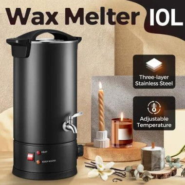5.7L Wax Melter Candle Making 1800W Melting Pot Furnace Quick Pour Spout Temperature Control Electric Home Commercial Soy Soap Maker Machine