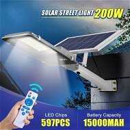 Detailed information about the product 597 LED Solar Light 200W Outdoor Garden Street Security Lamp Floodlight Remote Sensor Wall Flood Down Parking Lot Spot Pole Waterproof