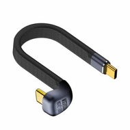 Detailed information about the product 5inch USB C Cable 240W, U Shape 180 Degree USB C to C Cable 40Gbps, Flat and Flexible Type C Fast Charging Cable