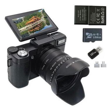 5K Digital Camera, 64MP Cameras for Photography with 8X Optical Zoom, Anti Shake Vlogging Camera with 3 Inch 180 Degree Flip Screen, 64GB Card