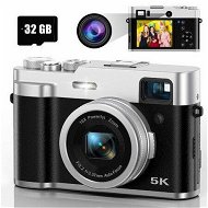 Detailed information about the product 5K Digital Camera with Front and Rear Cameras for Photography Video Camera with Viewfinder Autofocus UHD 5K Vlogging Camera for YouTube 6-Axis Anti-Shake Selfie Camera Recorder with 32GB SD Card