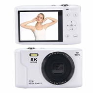 Detailed information about the product 5K Digital Camera with WiFi,Autofocus Point 72MP for Photography with Flash,3 Inch LCD Screen Camcorder for Teens Beginner with 16X Zoom,64GB Card,White