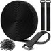 5M Hook and Loop Strap with 20 Buckles Reusable Adjustable Cut to Length Cinch Straps Cable Ties for Cable Management 25mm Wide Black. Available at Crazy Sales for $10.99