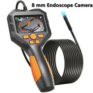 5M Waterproof Borescope Camera with 8 LED Lights for Sewer Inspections