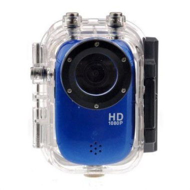 5MP CMOS 1080P HD 140-degree 30m Waterproof Sports Cycling Diving DVR With HDMI / TF - Blue.