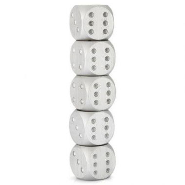 5pcs Aluminum Alloy 6-sided Novelty Adult Dice With Decoration Pit Game Toy