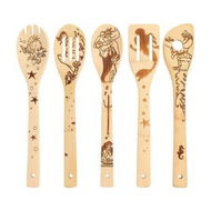 Detailed information about the product 5PCS The Little Mermaid Organic Bamboo Spoons for Cooking