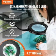 Detailed information about the product 5X Floor Magnifying Glass with Light and Stand Flexible Gooseneck LED