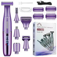 Detailed information about the product 6 in 1 Bikini Trimmer for Women,Waterproof Cordless Replaceable,Electric Razors Nose Hair Trimmer Body Shaver for Arms Legs Purple