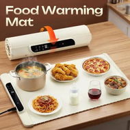 Detailed information about the product 6 in 1 Food Warming Mat Portable Electric Meal Fast Heating Tray Roll Up Silicone Warmer Heater 65x38cm Countertop Kitchen Party Dinner Buffet Dishes