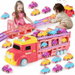 6 in 1 Princess Carrier Truck with Girls Car Toys, 2 Player Race Mode Friction Power Toy Cars with Light and Music for Girls Birthday Gifts. Available at Crazy Sales for $29.95
