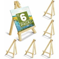 Detailed information about the product 6 Pack 24cm Wood Easels Tripod Painting Easels for Art Crafts,Portable Canvas Holders