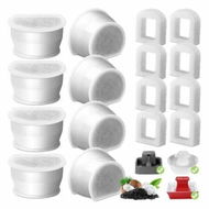 Detailed information about the product 6 Pack Cat Fountain Replacement Carbon Filters,6 Pcs Replacement Foam for Ceramic and Stainless Steel Pet Fountains Automatic Water Bowl Filters