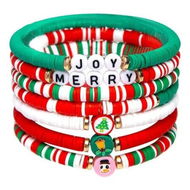 Detailed information about the product 6 Pack Cute Xmas Bracelets for Women Teen Girls as Party Gifts, Red