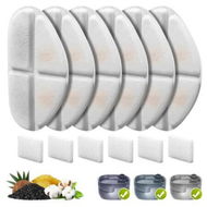 Detailed information about the product 6 Pack Filters and Sponges for 7L/1.8Gal Dog Water Bowl Dispenser Cat Water Fountain Filter, 4-Layer Filtration Pet Fountain Filters Replacement