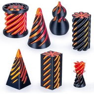 Detailed information about the product 6 Pack Impossible Cone, Spiral Cone Fidget Toy 3D Printed Spiral Cone Toy, Mini Cones Pass Through Pyramid Fidget Toy for Stress and Anxiety Relaxing