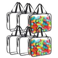 Detailed information about the product 6 Packs Large Toy Storage Bags Reusable Clear PVC Board Game Storage,Travel Waterproof Organizer Bags with Zipper for Building Blocks,Puzzle,Books