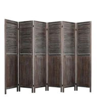 Detailed information about the product 6 Panel Partition Room Divider Brown