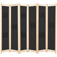 Detailed information about the product 6-Panel Room Divider Black 240x170x4 Cm Fabric