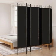 Detailed information about the product 6-Panel Room Divider Black 240x220 Cm Fabric