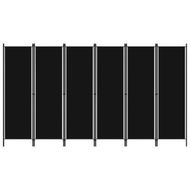 Detailed information about the product 6-Panel Room Divider Black 300x180 Cm