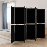 Detailed information about the product 6-Panel Room Divider Black 300x200 Cm Fabric