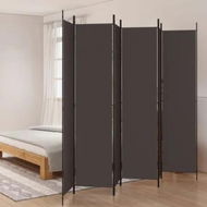 Detailed information about the product 6-Panel Room Divider Brown 300x220 cm Fabric