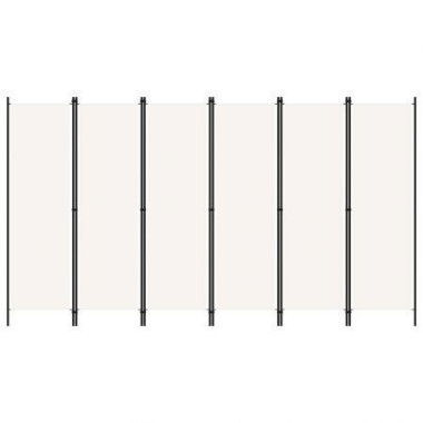 6-Panel Room Divider White 300x180 Cm