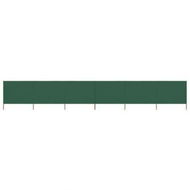 Detailed information about the product 6-panel Wind Screen Fabric 800x120 Cm Green