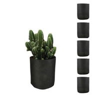Detailed information about the product 6 Pck 0.6 Gallon Fabric Flower Pots 2.4L Garden Planter Bags Black Felt Root Pouch
