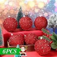 Detailed information about the product 6 Pcs 8cm Christmas Tree Ball Ornaments Glitter Sequin Foam Ornaments Hanging Christmas Ball Decorations for Xmas Wedding Party Holiday Decor (Red)