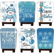 Detailed information about the product 6 Pcs Christmas Chair Back Covers Xmas Chair Protector Washable Winter Dining Room Seat Covers for Home Hotel Kitchen Decorations