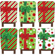 Detailed information about the product 6 Pcs Christmas Chair Back Covers Xmas Chair Protector Washable Winter Dining Room Seat Covers for Home Hotel Kitchen Decorations