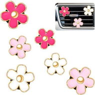 Detailed information about the product 6 Pcs Daisy Flower Air Vent Clip Air Freshener Outlet Clip Car Air Conditioning Clip Charm Car Inter Decor(Red,Pink,White,3 cm,3.3 cm)