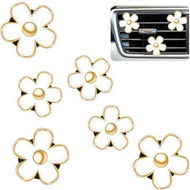 Detailed information about the product 6 Pcs Daisy Flower Air Vent Clip Air Freshener Outlet Clip Car Air Conditioning Clip Charm Car Inter Decor(White,3 cm,3.3 cm)