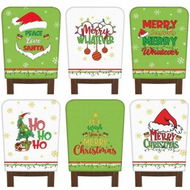 Detailed information about the product 6 Pcs Lime Green Christmas Chair Covers Christmas Chair Back Covers Xmas Chair Protector Slipcovers Washable Seat Covers for Home Hotel Decorations